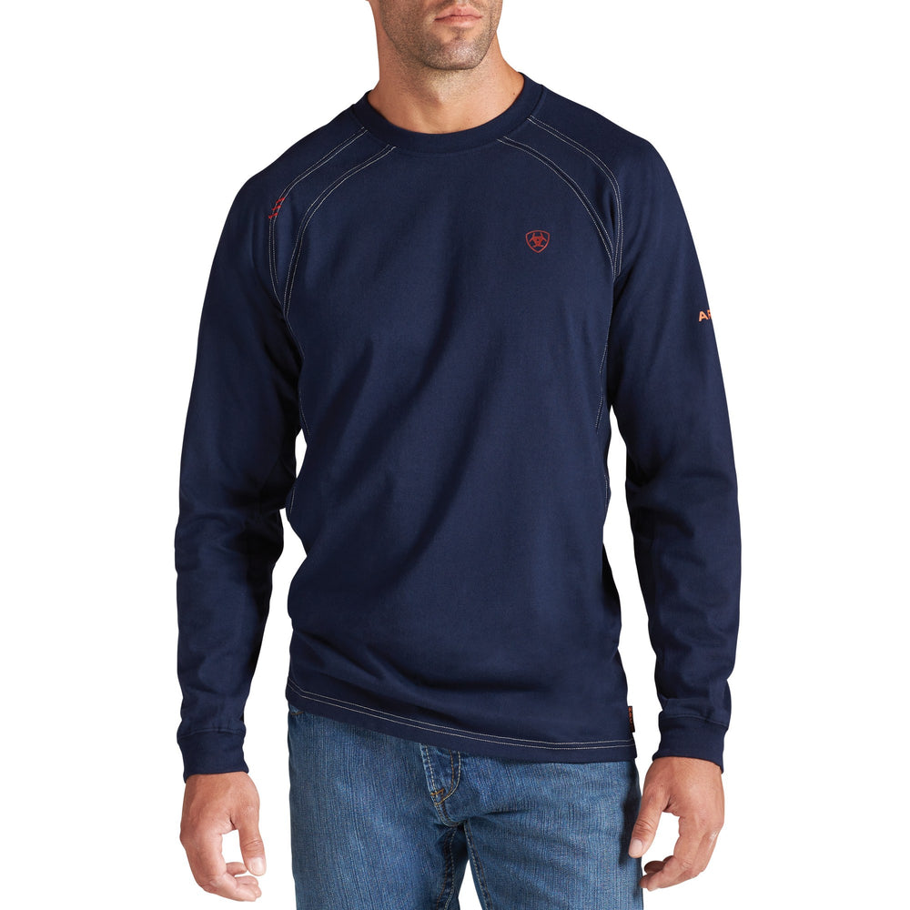 Ariat Men's Flame Resistant Navy Crew Neck T-Shirt 10012256