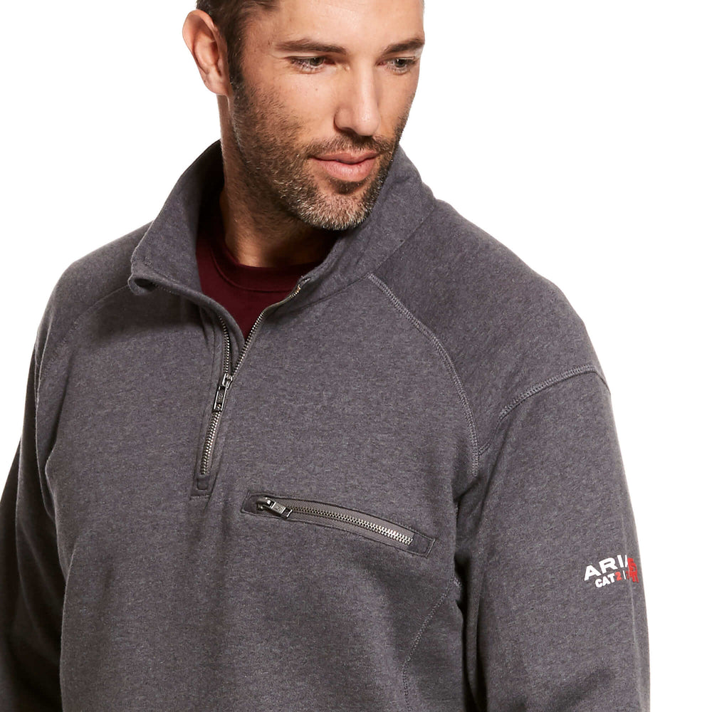 Ariat FR Charcoal REV 1/4 Zip Pullover Sweatshirt 10027924