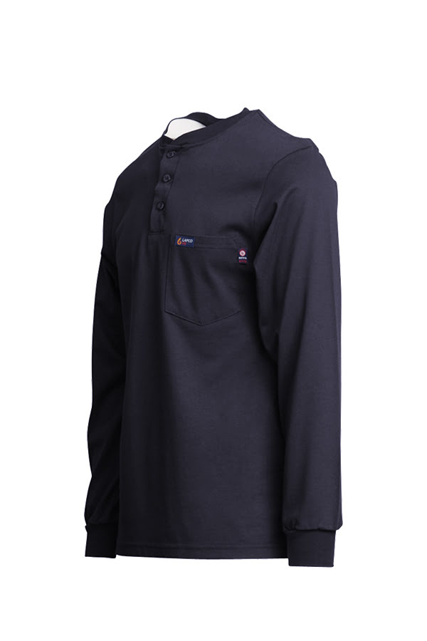 Lapco FR 7oz. Navy Henley FRT-HJE-NVY