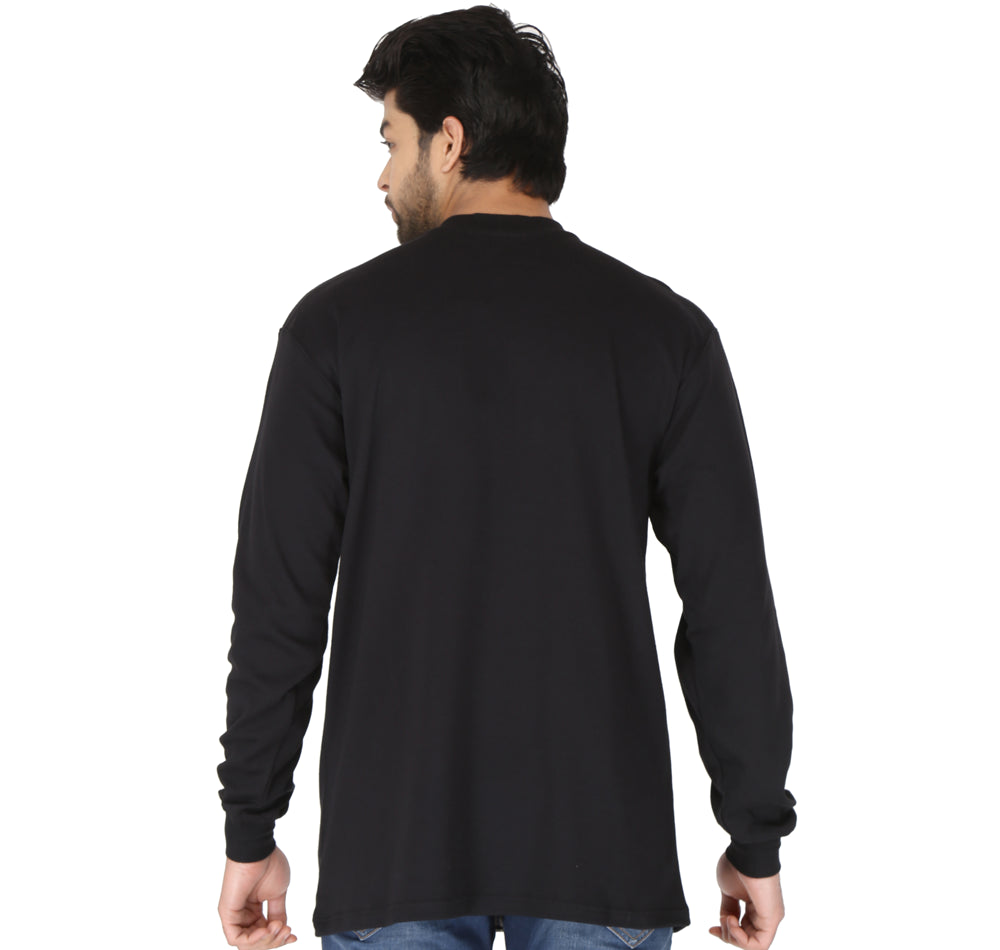 Forge FR Men's Black Henley MFRHNLY-004-Black