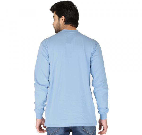 Forge FR Men's Light Blue Henley MFRHNLY-004-LT Blue