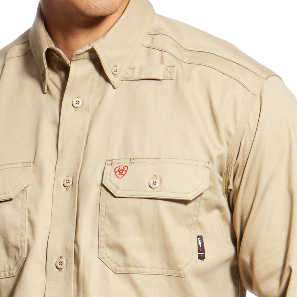 Ariat FR Men's Khaki Solid Work Shirt 10012251