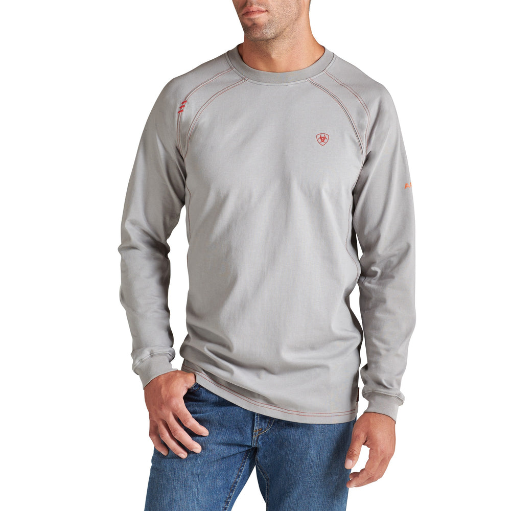 Ariat FR Men's Flame Resistant Silver Fox Crew Neck T-Shirt