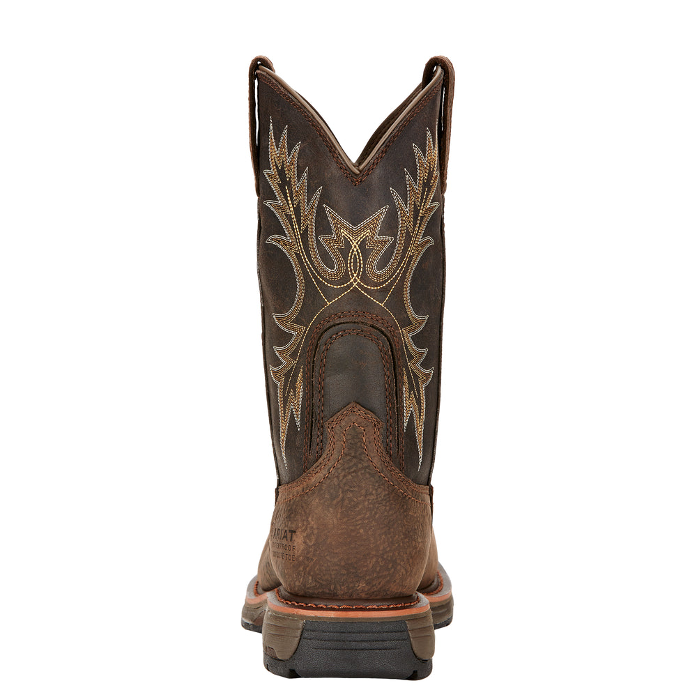 Ariat Waterproof WorkHog Square Toe Composite Work Boot 10017420 back