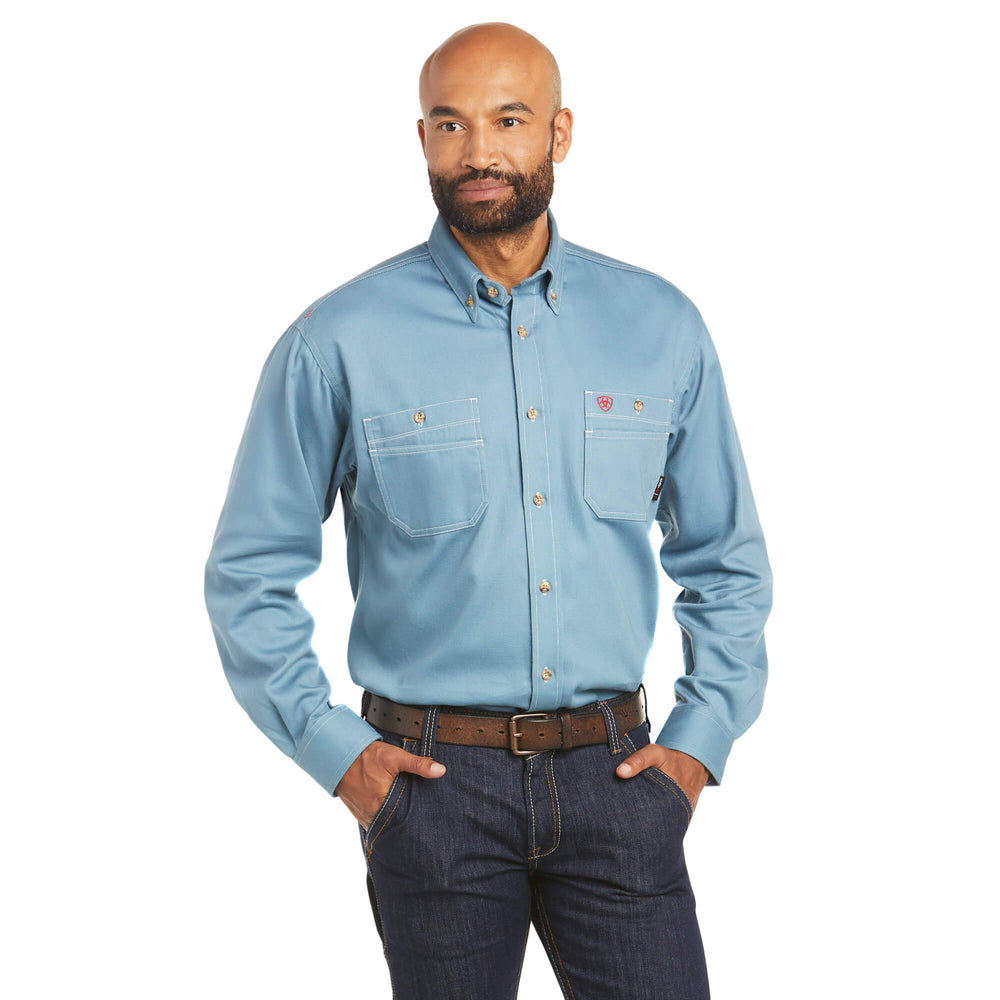 Ariat FR Men's Steel Blue Vented Work Shirt 10035433