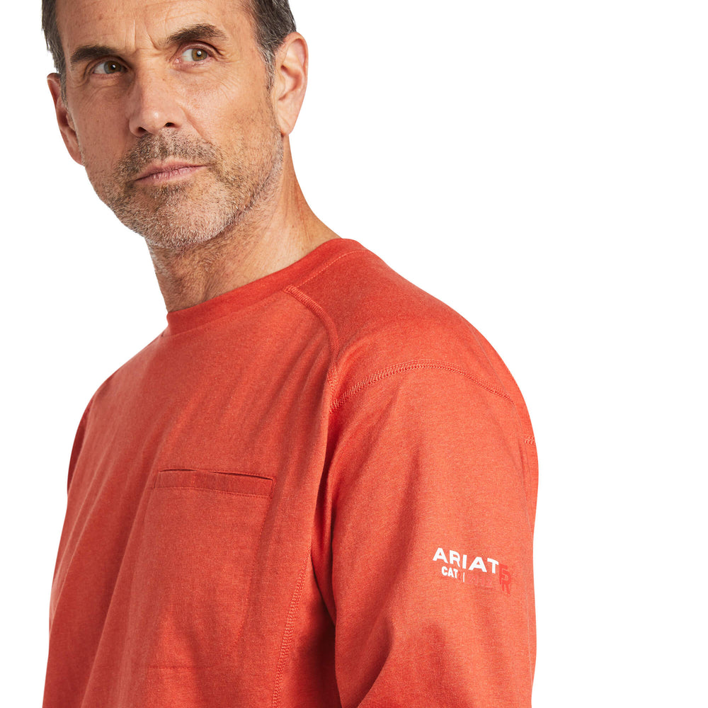 Ariat FR Men's Flame Resistant Volcanic Heather Air Crew T-Shirt 10039390