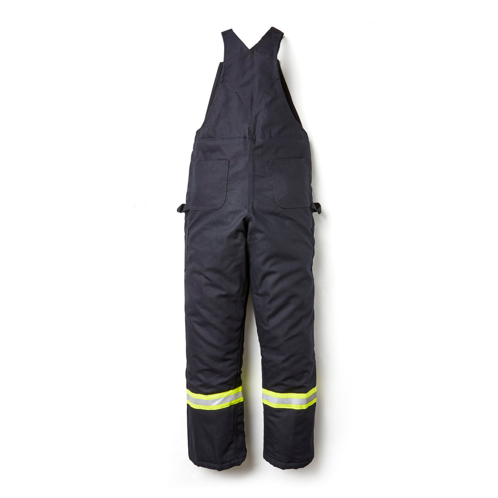 Flame Resistant Black Duck Insulated Bib Overalls w/Reflective tape - BLHB2427-S
