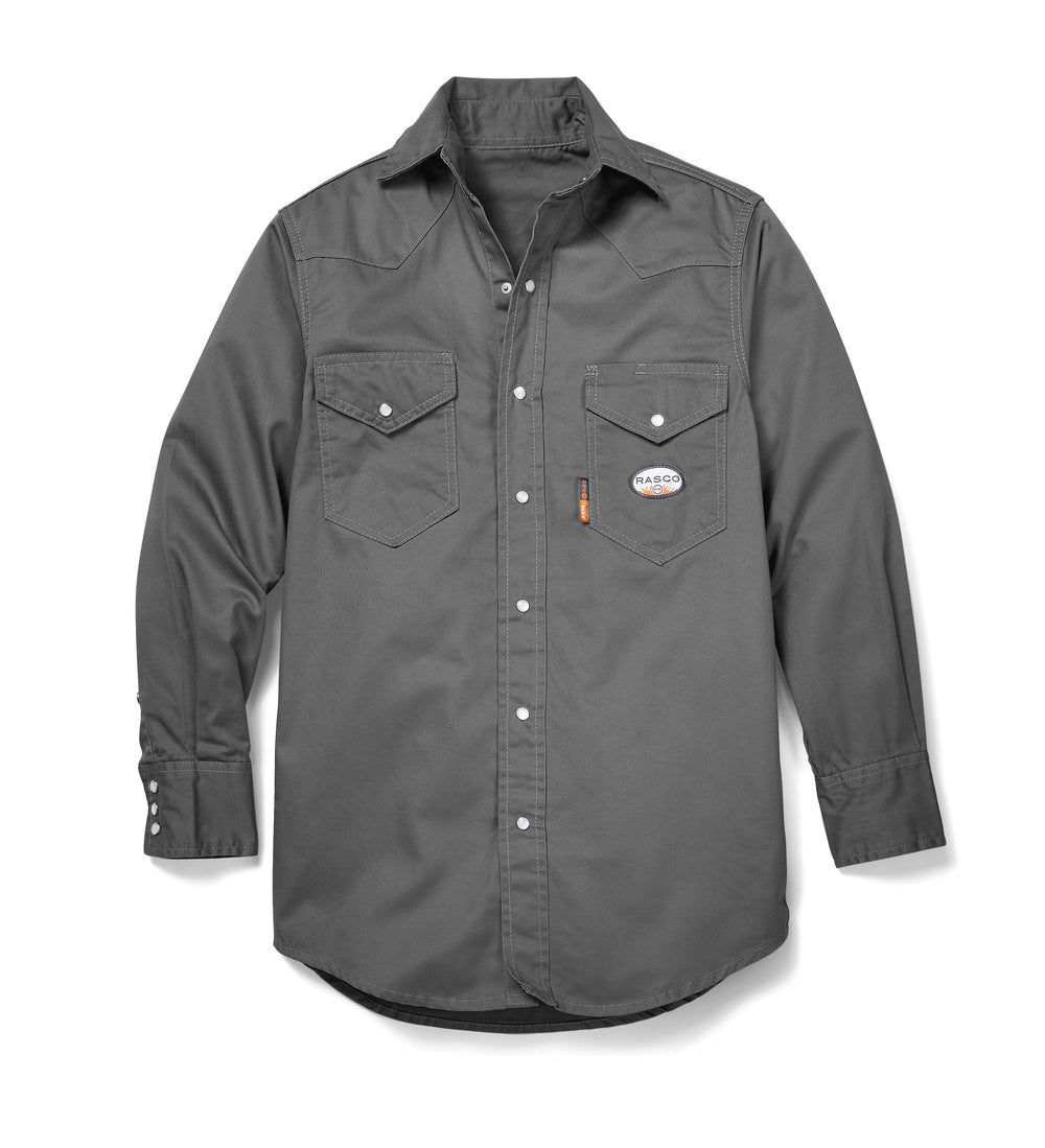Rasco FR Men's Lightweight Gray Work Shirt FR1003GY