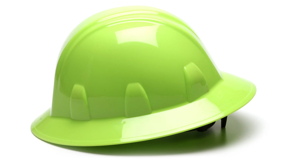 Hi Vis Lime SL Full Brim 4 Pt Ratchet Suspension