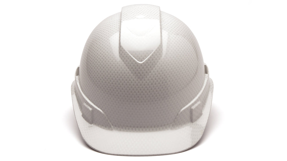 Shiny White Graphite Vented Ridgeline Standard Hard Hat