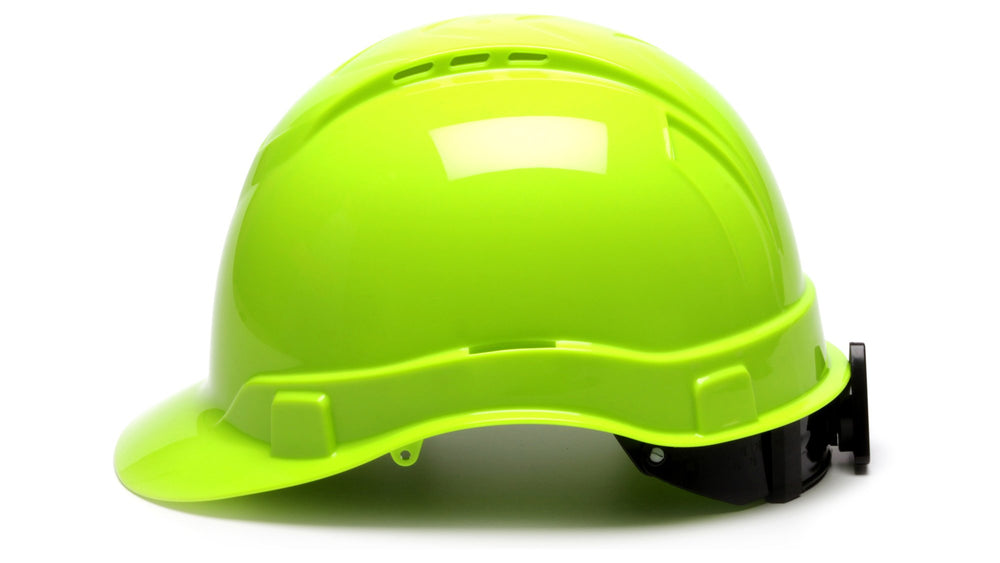 Hi Vis Lime Ridgeline Vented Standard 4 Pt Ratchet Suspension