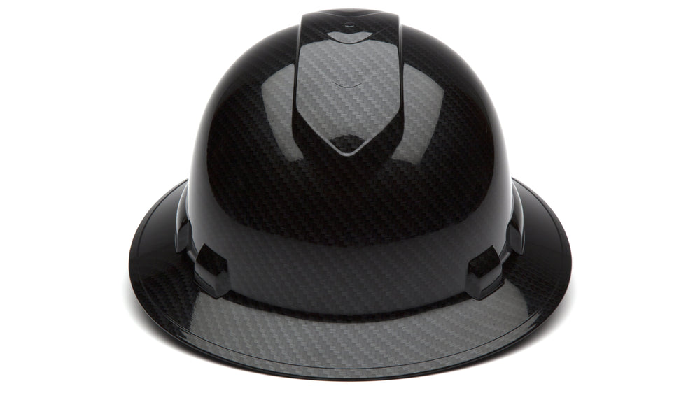 Shiny Black Graphite Ridgeline Full Brim Hard Hat