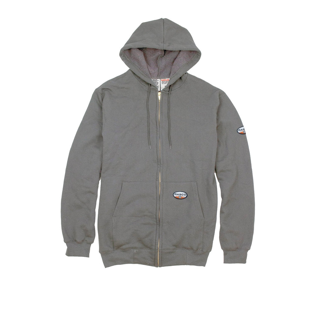Rasco FR FR2002GY Gray Hooded Zip up Sweatshirt