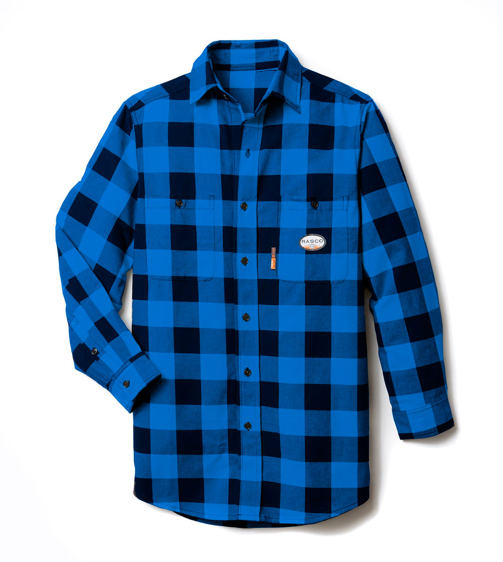 Rasco FR Black & Blue Buffalo Plaid work shirt FR0824BK/BL