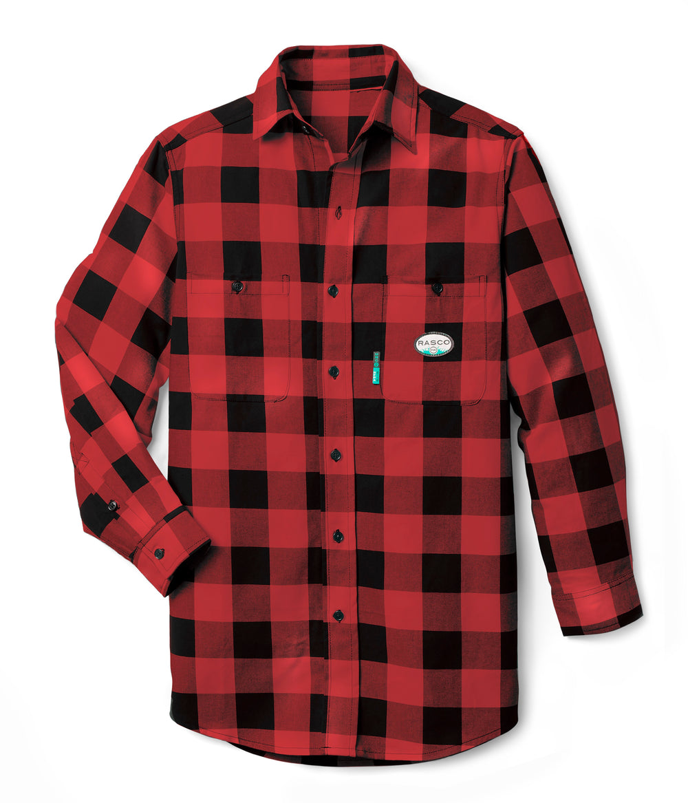 Rasco FR Men's Red and Black Buffalo Plaid Work Shirt FR0824RD/BK